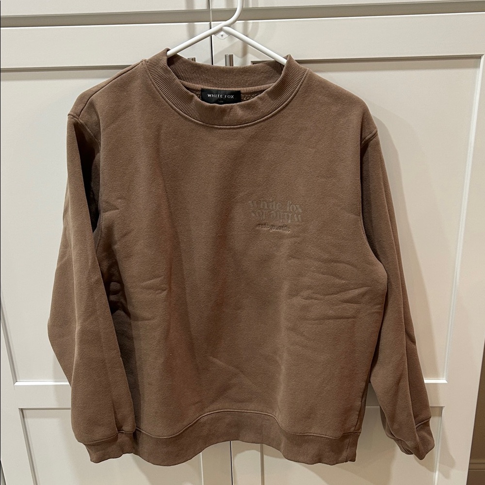 White Fox Boutique Brown Crewneck Sweatshirt